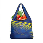 Afro-Curacao Football Custom Grocery Bag Korsou Blue Wave - Making History - African Pride