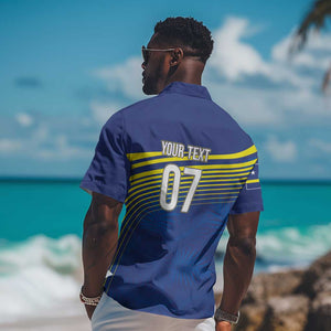 Afro-Curacao Football Custom Hawaiian Shirt Korsou Blue Wave - Making History LT7