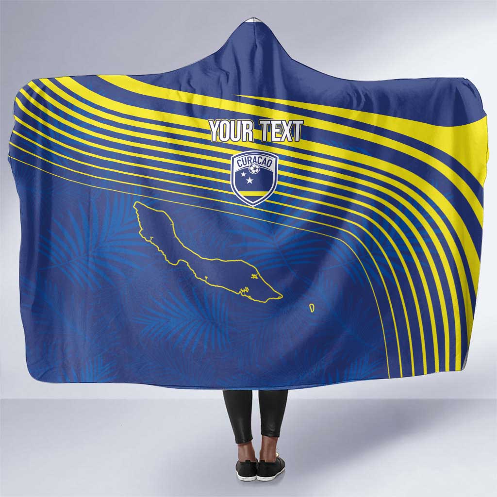 Afro-Curacao Football Custom Hooded Blanket Korsou Blue Wave - Making History - African Pride