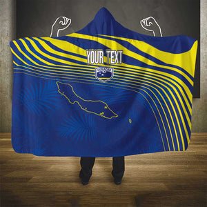 Afro-Curacao Football Custom Hooded Blanket Korsou Blue Wave - Making History - African Pride