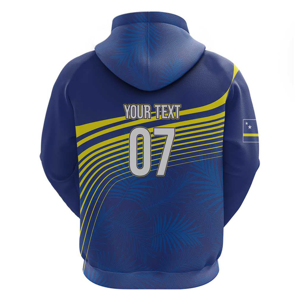 Afro-Curacao Football Custom Hoodie Korsou Blue Wave - Making History - African Pride