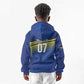 Afro-Curacao Football Custom Kid Hoodie Korsou Blue Wave - Making History - African Pride