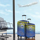 Afro-Curacao Football Custom Luggage Cover Korsou Blue Wave - Making History - African Pride