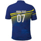 Afro-Curacao Football Custom Polo Shirt Korsou Blue Wave - Making History LT7