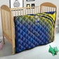 Afro-Curacao Football Custom Quilt Korsou Blue Wave - Making History - African Pride