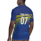 Afro-Curacao Football Custom Rugby Jersey Korsou Blue Wave - Making History LT7