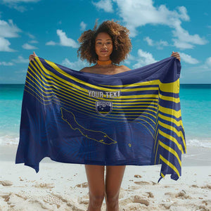 Afro-Curacao Football Custom Sarong Korsou Blue Wave - Making History - African Pride