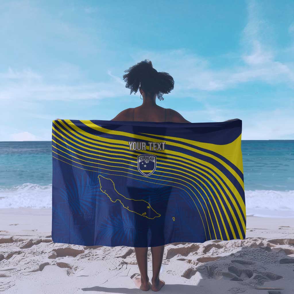 Afro-Curacao Football Custom Sarong Korsou Blue Wave - Making History - African Pride