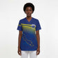 Afro-Curacao Football Custom Scrub Top Korsou Blue Wave - Making History - African Pride