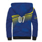 Afro-Curacao Football Custom Sherpa Hoodie Korsou Blue Wave - Making History - African Pride
