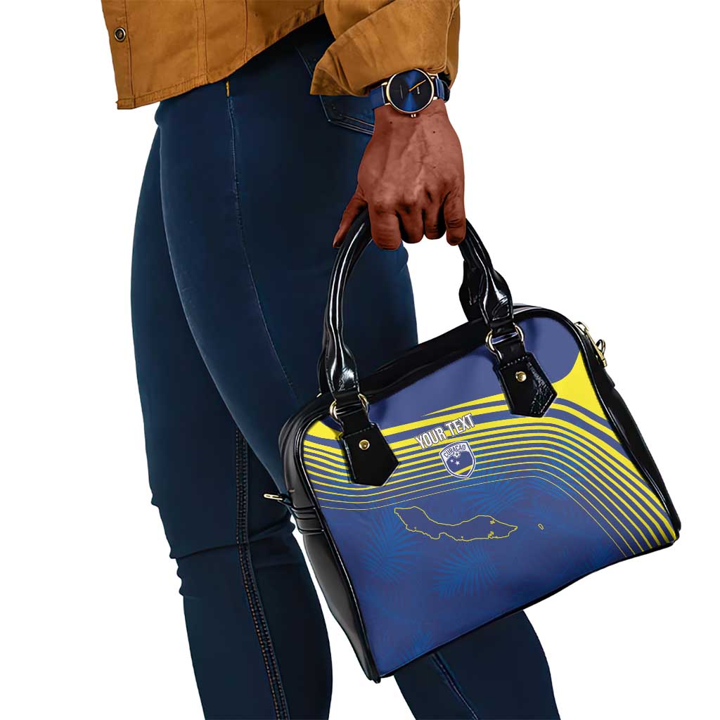 Afro-Curacao Football Custom Shoulder Handbag Korsou Blue Wave - Making History - African Pride