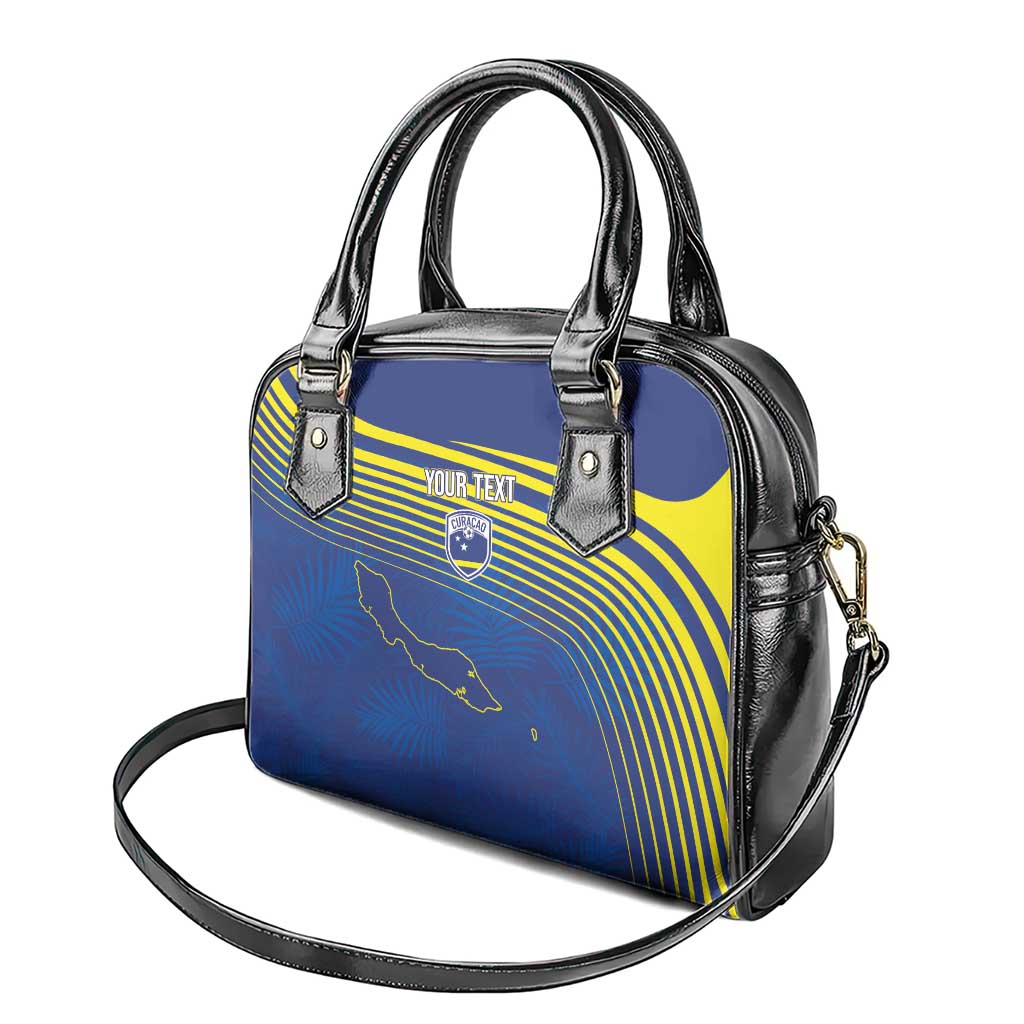 Afro-Curacao Football Custom Shoulder Handbag Korsou Blue Wave - Making History - African Pride