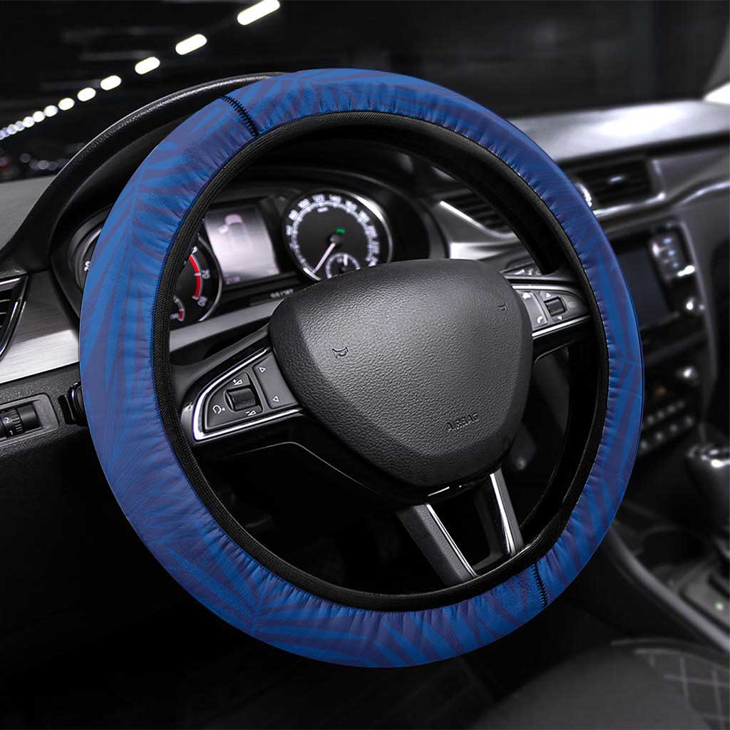 Afro-Curacao Football Steering Wheel Cover Korsou Blue Wave - Making History - African Pride