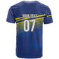 Afro-Curacao Football Custom T shirt Korsou Blue Wave - Making History LT7