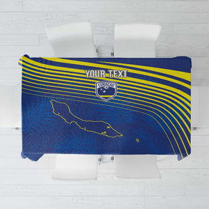 Afro-Curacao Football Custom Tablecloth Korsou Blue Wave - Making History - African Pride