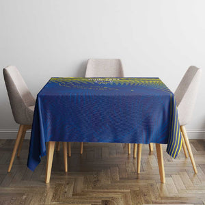 Afro-Curacao Football Custom Tablecloth Korsou Blue Wave - Making History - African Pride