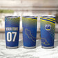 Afro-Curacao Football Custom Tumbler Cup Korsou Blue Wave - Making History - African Pride
