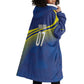 Afro-Curacao Football Custom Wearable Blanket Hoodie Korsou Blue Wave - Making History - African Pride