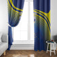 Afro-Curacao Football Custom Window Curtain Korsou Blue Wave - Making History - African Pride