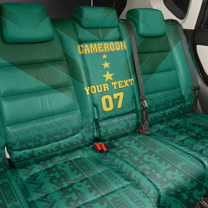 Custom Cameroon Football Back Car Seat Cover Nations Cup 2024 Les Lions Indomptables