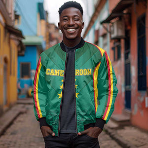 Custom Cameroon Football Bomber Jacket Nations Cup 2024 Les Lions Indomptables