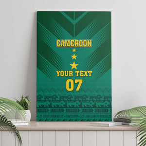 Custom Cameroon Football Canvas Wall Art Nations Cup 2024 Les Lions Indomptables