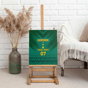 Custom Cameroon Football Canvas Wall Art Nations Cup 2024 Les Lions Indomptables