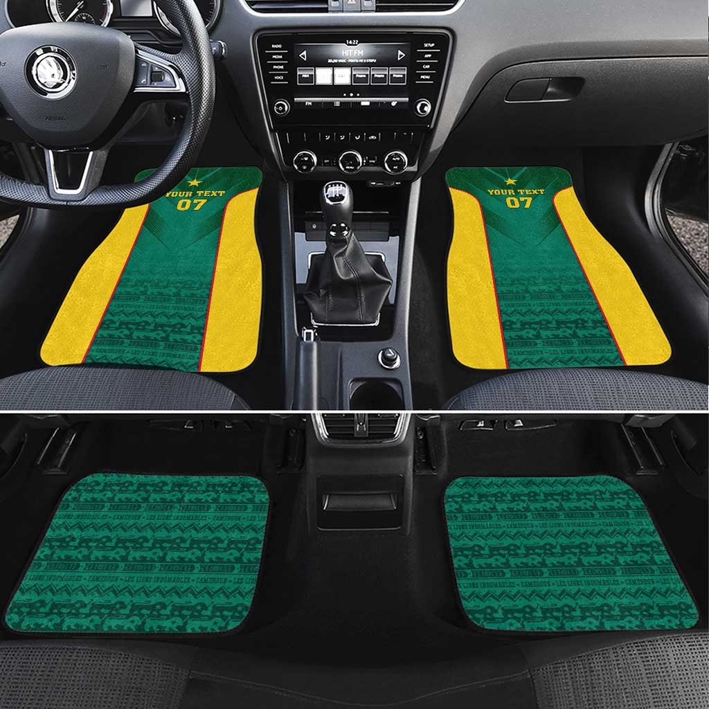 Custom Cameroon Football Car Mats Nations Cup 2024 Les Lions Indomptables