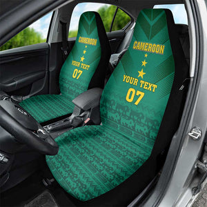 Custom Cameroon Football Car Seat Cover Nations Cup 2024 Les Lions Indomptables