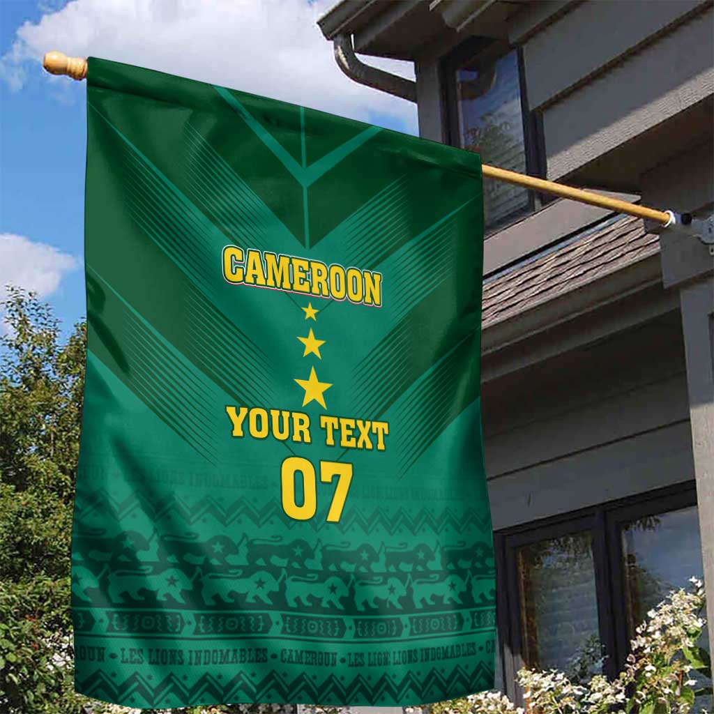 Custom Cameroon Football Garden Flag Nations Cup 2024 Les Lions Indomptables