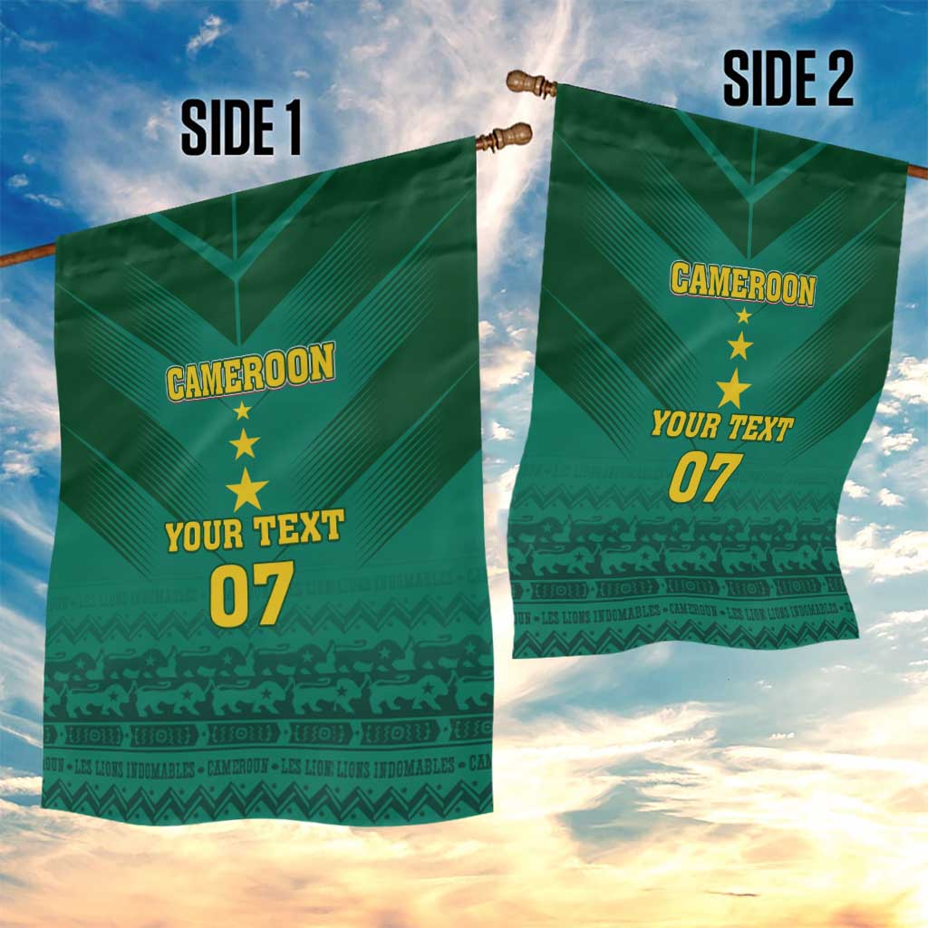 Custom Cameroon Football Garden Flag Nations Cup 2024 Les Lions Indomptables