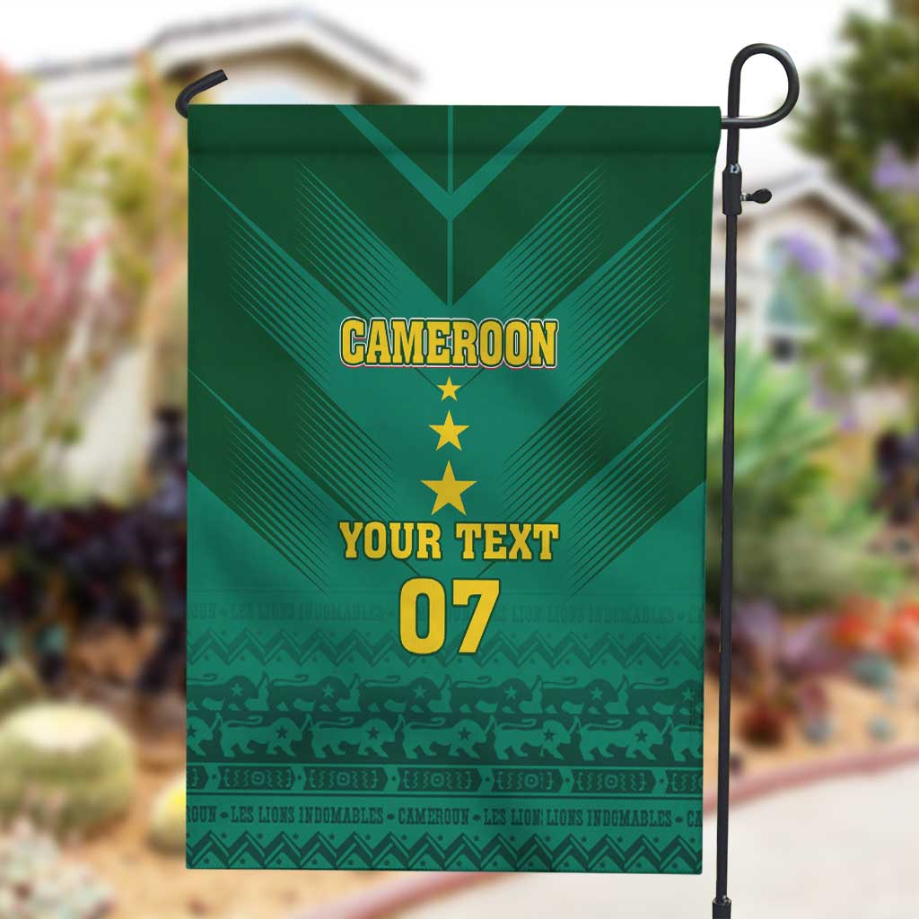 Custom Cameroon Football Garden Flag Nations Cup 2024 Les Lions Indomptables