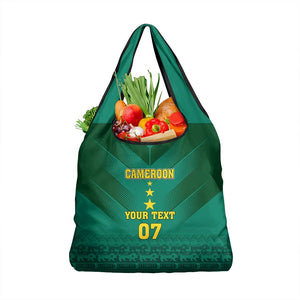 Custom Cameroon Football Grocery Bag Nations Cup 2024 Les Lions Indomptables