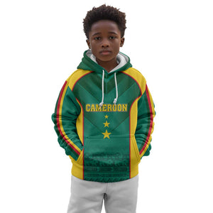 Custom Cameroon Football Kid Hoodie Nations Cup 2024 Les Lions Indomptables