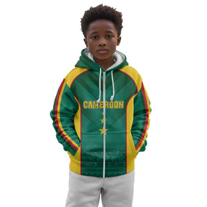 Custom Cameroon Football Kid Hoodie Nations Cup 2024 Les Lions Indomptables