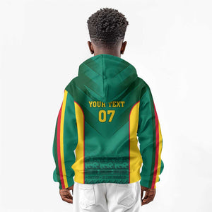 Custom Cameroon Football Kid Hoodie Nations Cup 2024 Les Lions Indomptables