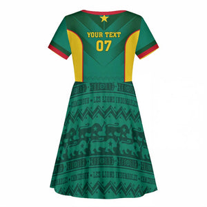 Custom Cameroon Football Kid Short Sleeve Dress Nations Cup 2024 Les Lions Indomptables