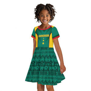 Custom Cameroon Football Kid Short Sleeve Dress Nations Cup 2024 Les Lions Indomptables