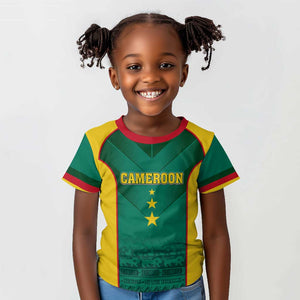 Custom Cameroon Football Kid T shirt Nations Cup 2024 Les Lions Indomptables