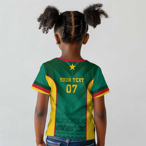 Custom Cameroon Football Kid T shirt Nations Cup 2024 Les Lions Indomptables