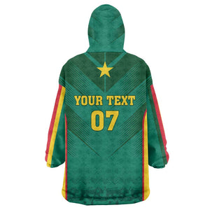 Custom Cameroon Football KId Wearable Blanket Hoodie Nations Cup 2024 Les Lions Indomptables