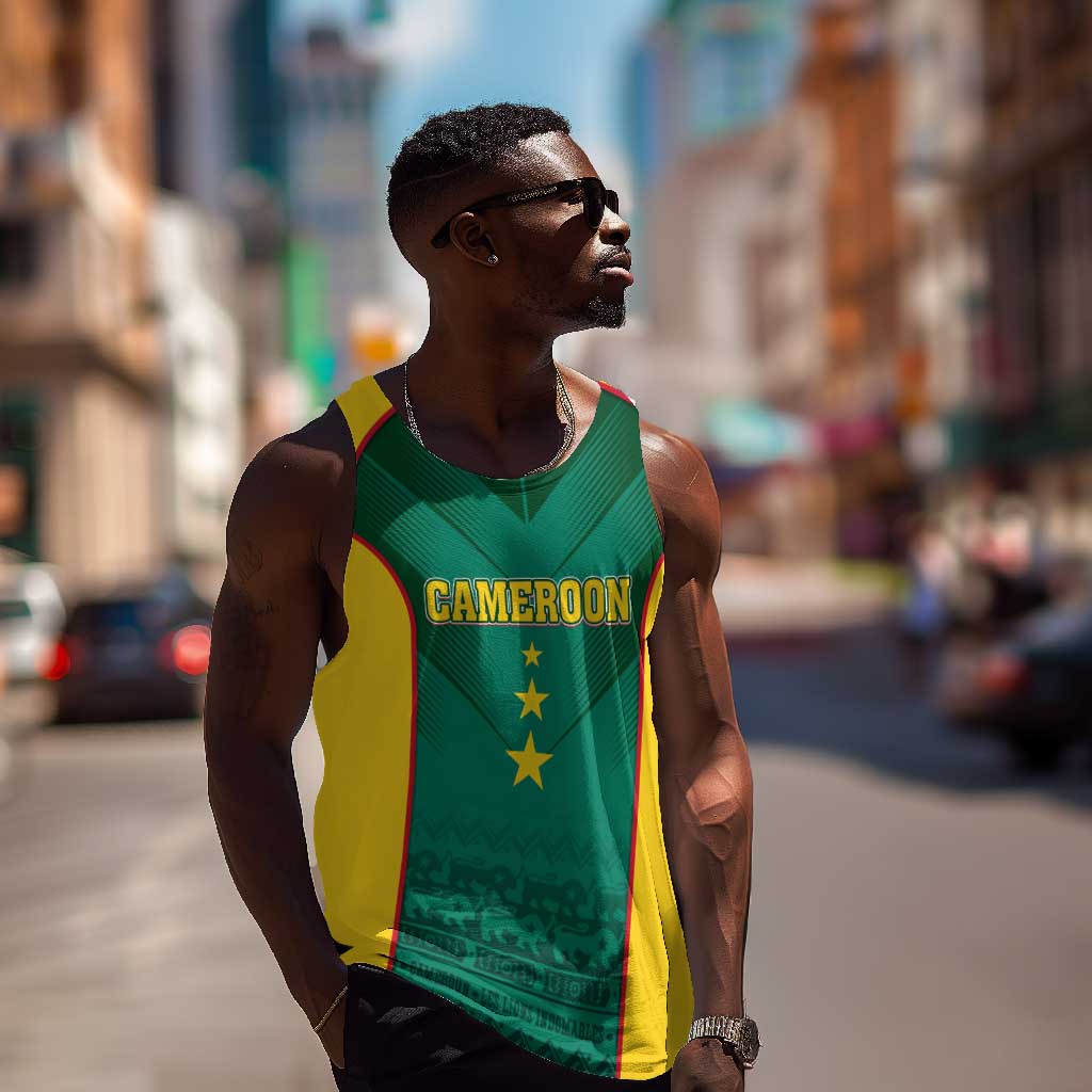 Custom Cameroon Football Men Tank Top Nations Cup 2024 Les Lions Indomptables