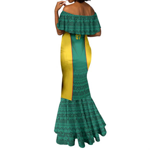 Custom Cameroon Football Mermaid Dress Nations Cup 2024 Les Lions Indomptables