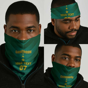 Custom Cameroon Football Neck Gaiter Nations Cup 2024 Les Lions Indomptables LT7