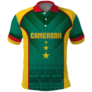 Custom Cameroon Football Polo Shirt Nations Cup 2024 Les Lions Indomptables