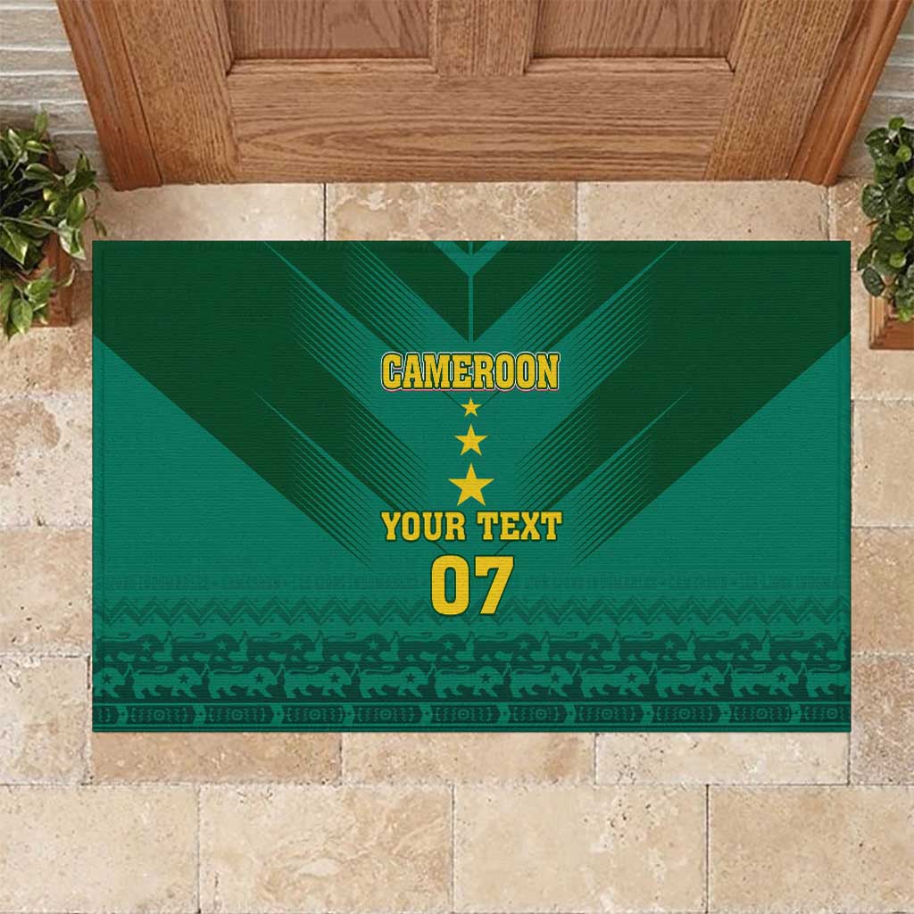 Custom Cameroon Football Rubber Doormat Nations Cup 2024 Les Lions Indomptables