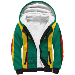 Custom Cameroon Football Sherpa Hoodie Nations Cup 2024 Les Lions Indomptables