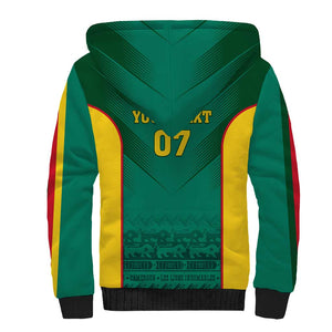 Custom Cameroon Football Sherpa Hoodie Nations Cup 2024 Les Lions Indomptables