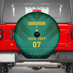 Custom Cameroon Football Spare Tire Cover Nations Cup 2024 Les Lions Indomptables