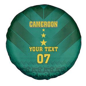 Custom Cameroon Football Spare Tire Cover Nations Cup 2024 Les Lions Indomptables